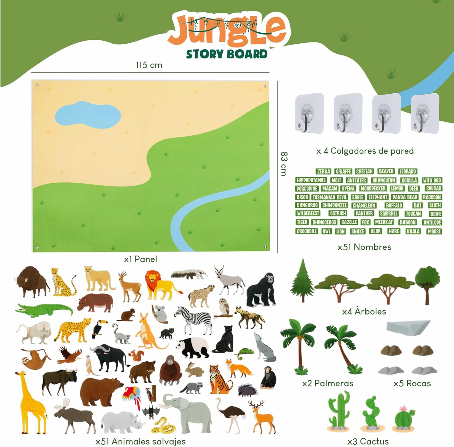 BONNYCO Pizarra Fieltro 116 Figuras - Imagen 2