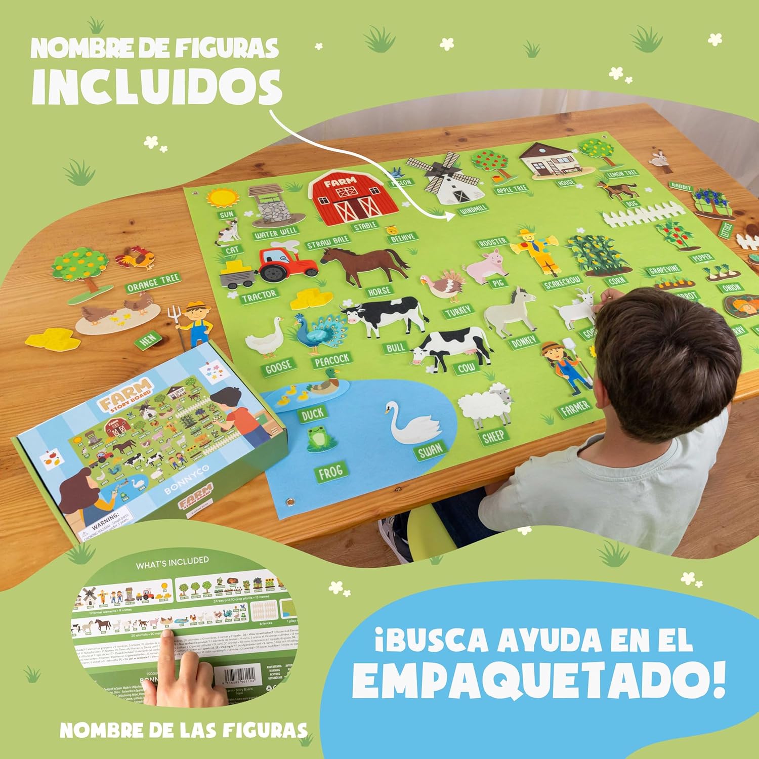 BONNYCO Pizarra Fieltro 92 Figuras - Imagen 4