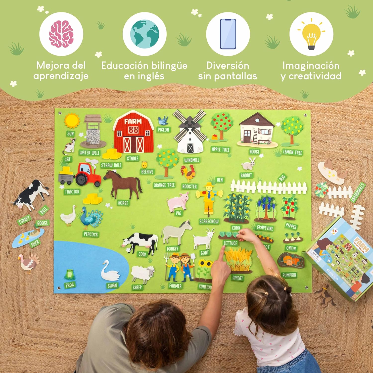 BONNYCO Pizarra Fieltro 92 Figuras - Imagen 5