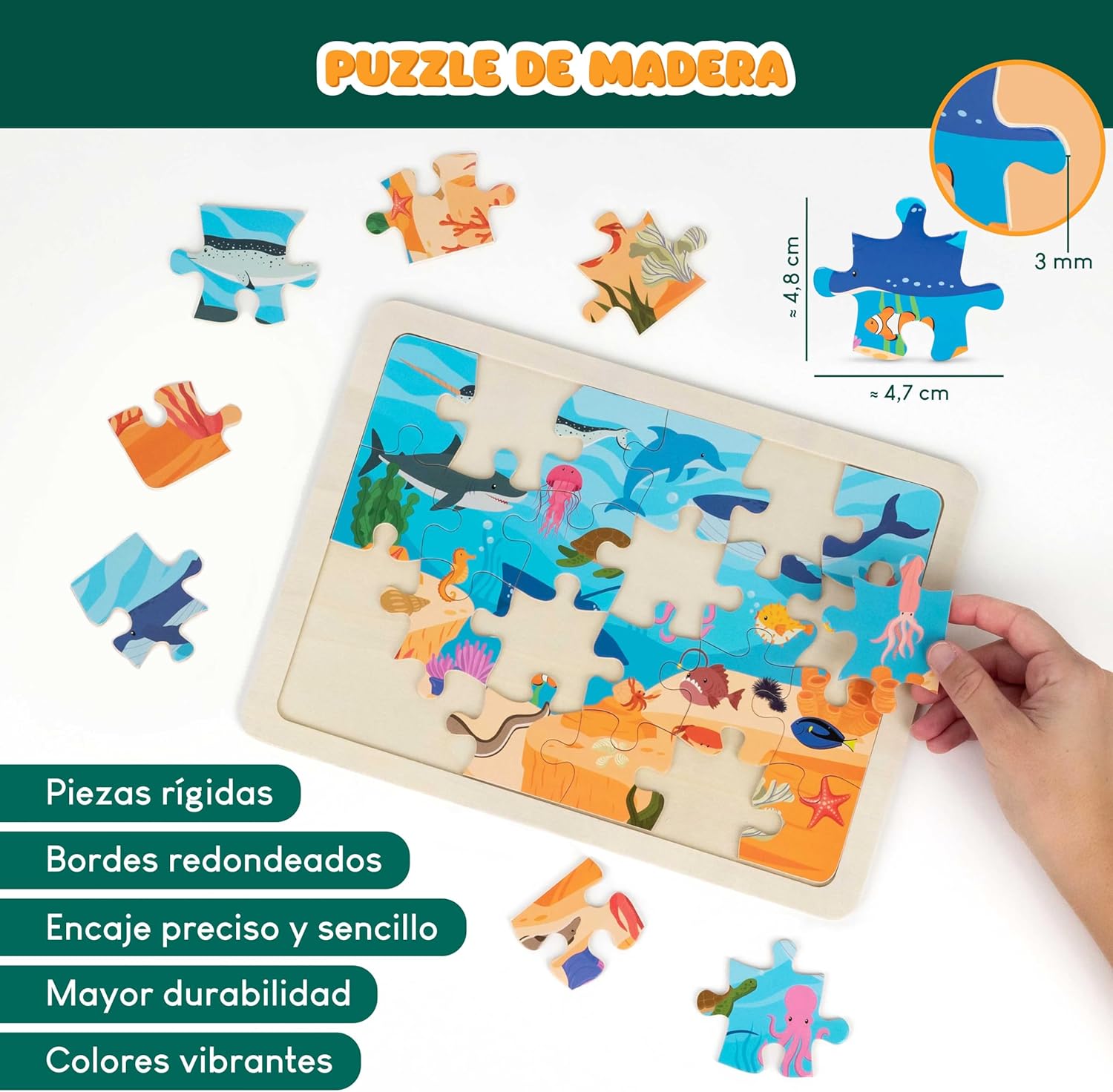 BONNYCO Puzzle Madera 6 Sets - Imagen 3