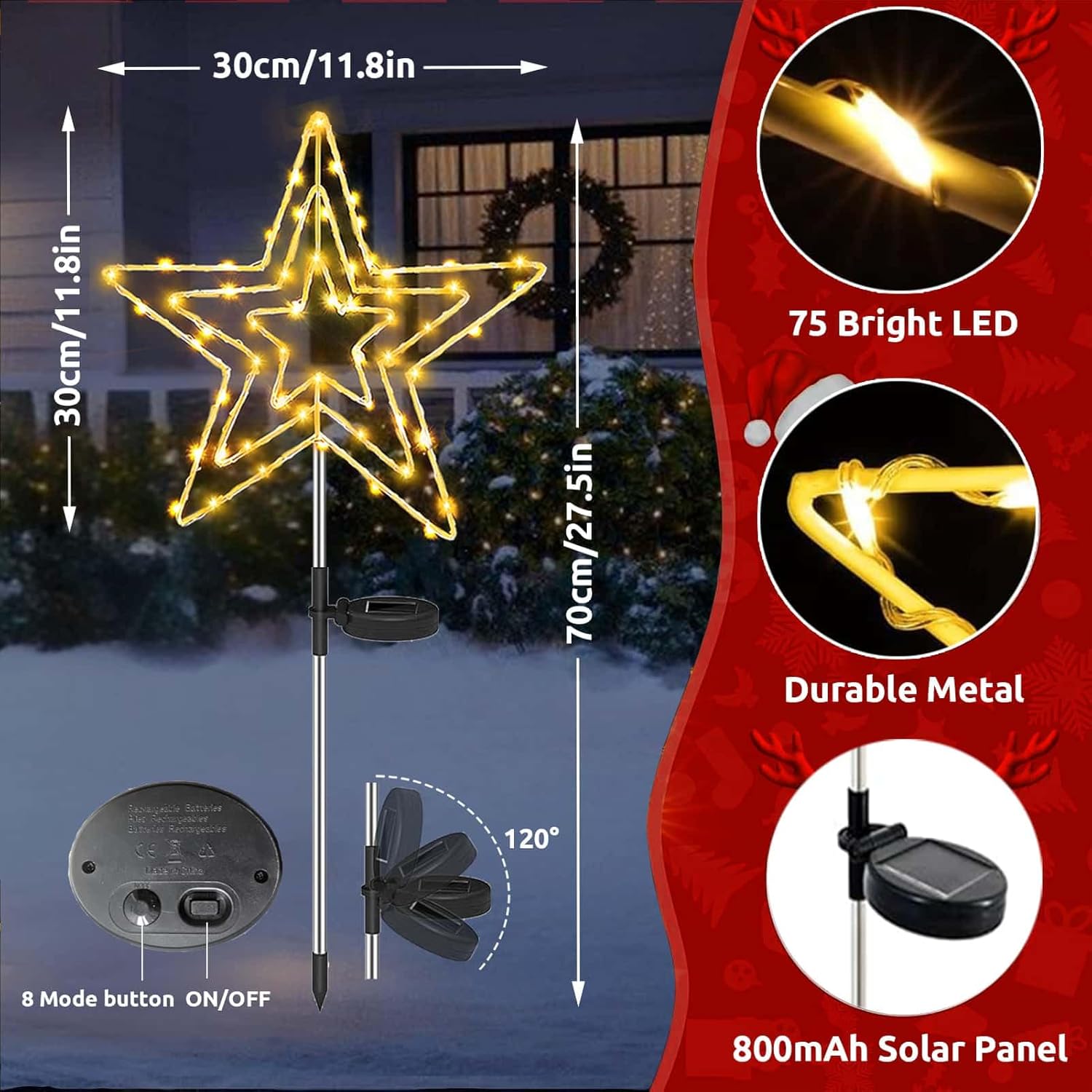 Joycome Luces Navidad Solar - Imagen 3