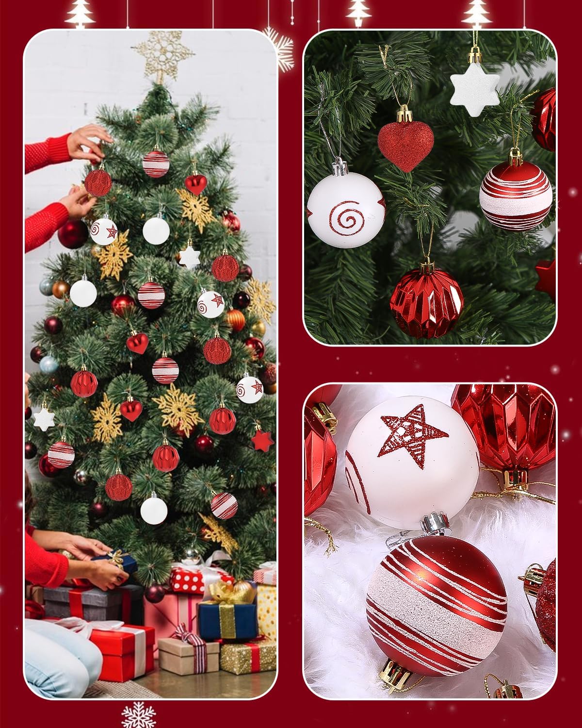 SOBEAU Decoración Bolas 35 Piezas - Imagen 4