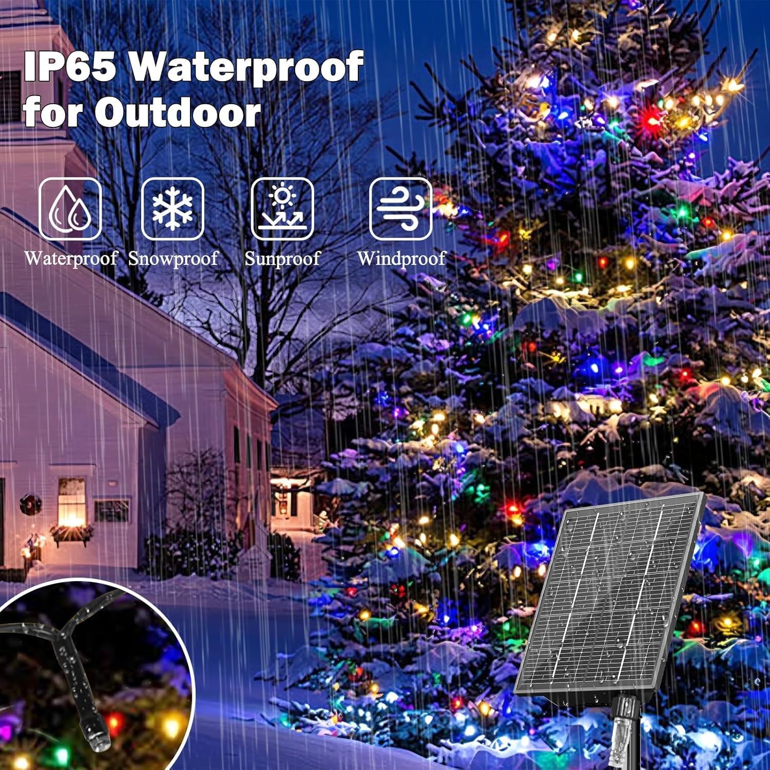 SOLARBABY Cadena Luces Multicolor - Imagen 2